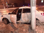 Пьяный водитель иномарки врезался в фонарь в Волжском