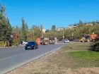 КамАЗ перевернулся на кольце Карбышева в Волжском