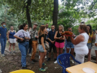 Участники молодежного лагеря «Марафон на Волге» посетили озеро лотосов в  Волго-Ахтубинской пойме