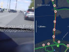 Въезд и выезд из Волжского парализовала пробка из-за аварии: видео