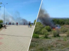 В Волжском полыхает центр города: видео пожара на площади Ленина