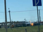 В Волжском горит заправка с метаном: видео