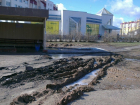 Грузовики «Покупочки» в Волжском изуродовали асфальт на остановке и перепахали зеленую зону