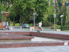 В Волжском начали ремонт фонтана на площади Танича