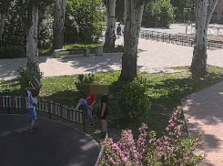 Юные вандалы «прорубили окно» в заборе детской площадки в Волжском