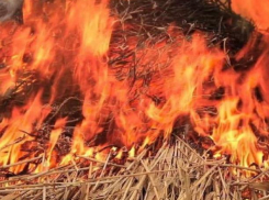 Тонна сена сгорела в Волжском