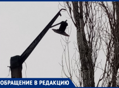 В Волжском воспитанники детского сада гуляют под сломанным фонарем