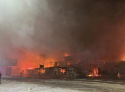 Что известно о крупном ночном пожаре на строительном рынке в Волгограде