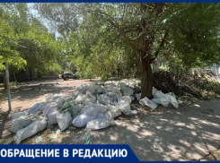 Мусор у детской площадки в Волжском не вывозят полтора месяца