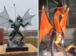 Сотрудники Волжского трубного завода смастерили двух мифических животных