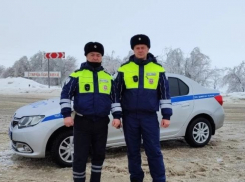 В Волгоградской области сотрудники ДПС пришли на помощь в снежную бурю