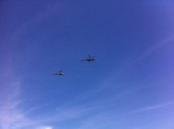 Вертолёты рассекали небо Волжского