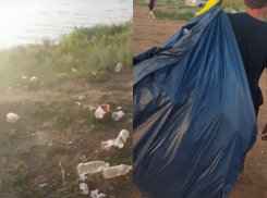 Волжане показали на видео, как устроили субботник на замусоренном берегу Волги 
