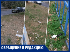«Мусор повсюду, никто не убирает!»: волжанка пожаловалась на состояние улицы Ленина возле детского сада