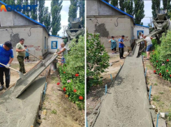 Директор Волжского бетонного завода бесплатно отремонтировал пешеходные дорожки в сельской школе 
