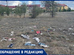 В Волжском пустырь между домами в 14 микрорайоне превращается в свалку