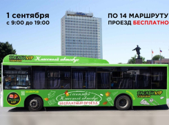 1 сентября по Волжскому поедет бесплатный автобус от суши-бара «Васаби VIP»*