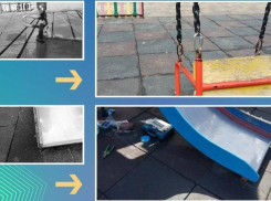 В Волжском сквере отремонтировали опасную для жизни детей площадку после жалобы 