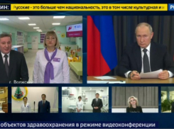 Владимир Путин выслушал доклад Бочарова и главврача по детской поликлинике Волжского