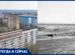 На проспекте Ленина в Волжском стояли избушки сельских жителей