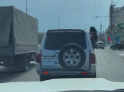 Волгоградка выпала из окна машины в Дагестане: видео