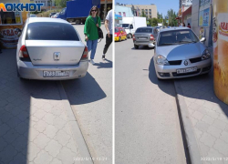 В Волжском водитель иномарки наехал на женщину на тротуаре и обвинил в этом ее