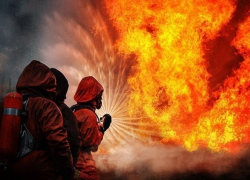 В Волгограде при пожаре обрушилась «Городищенская птицефабрика»