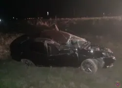 В Волжском «Гранта» перевернулась в кювет после потери управления