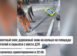 Волжанам предлагают награду за информацию о сбившем знак седане
