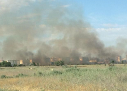 В Волжском горит сухостой