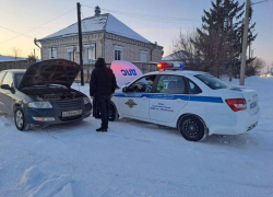 В Волгоградской области ГАИ выталкивала машины из сугробов и спасала горячим чаем водителей