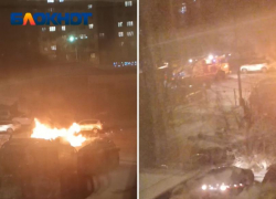 2 машины, дом и контейнер: сразу три пожара полыхали вечером в Волжском