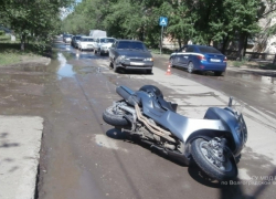 Автоледи на ВАЗ-2114 из Волжского протаранила мотоцикл