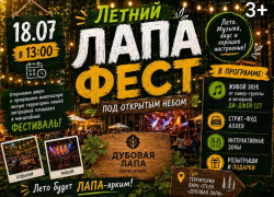 Не пропустите: летний «Лапа Фест» под открытым небом