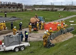 Учения по ликвидации разлива нефтепродуктов прошли в Волжском