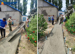 Директор Волжского бетонного завода бесплатно отремонтировал пешеходные дорожки в сельской школе 