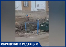 «Костры жечь начнут»: двор в Волжском завален сухими ветками