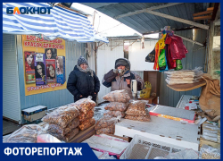 Морозный день на рынке в Волжском: фоторепортаж