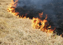 Под Волжским спалили сенник