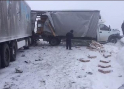 Десятки фур и легковушек заблокировали трассу под Волгоградом