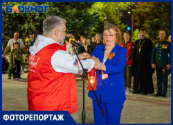 В Волжском открыли светящийся арт-объект к 80-летию Великой Победы