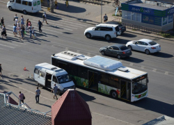 На юге Волгограда маршрутка протаранила новый автобус "Волгабас"