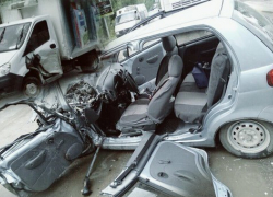 В Среднеахтубинском районе Daewoo Matiz столкнулся с автомобилем “Газель”