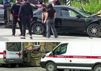 3 пострадавших, 2 - дети: видео момента страшной аварии на перекрестке в Волжском