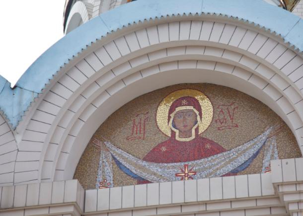 Самая большая икона - мозаика в регионе установлена в Волжском