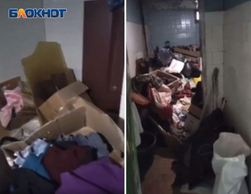 Женщина устроила жилище в душевой общежития в Волжском: ВИДЕО