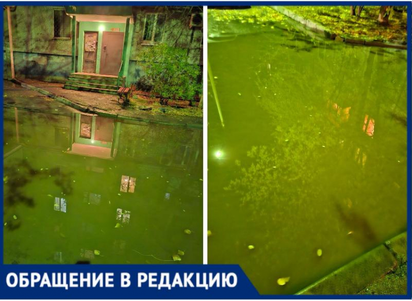 Ливневая канализация не работает: в Волжском затопило дворы