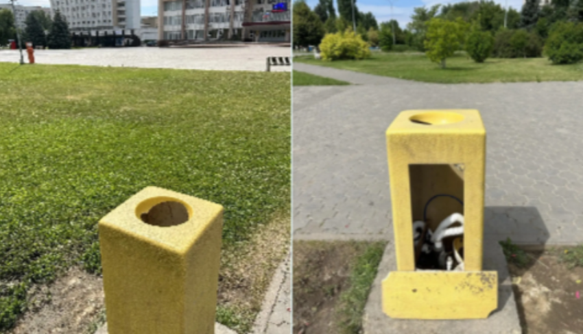 Вандалы разгромили новый фонтан в центре Волжского