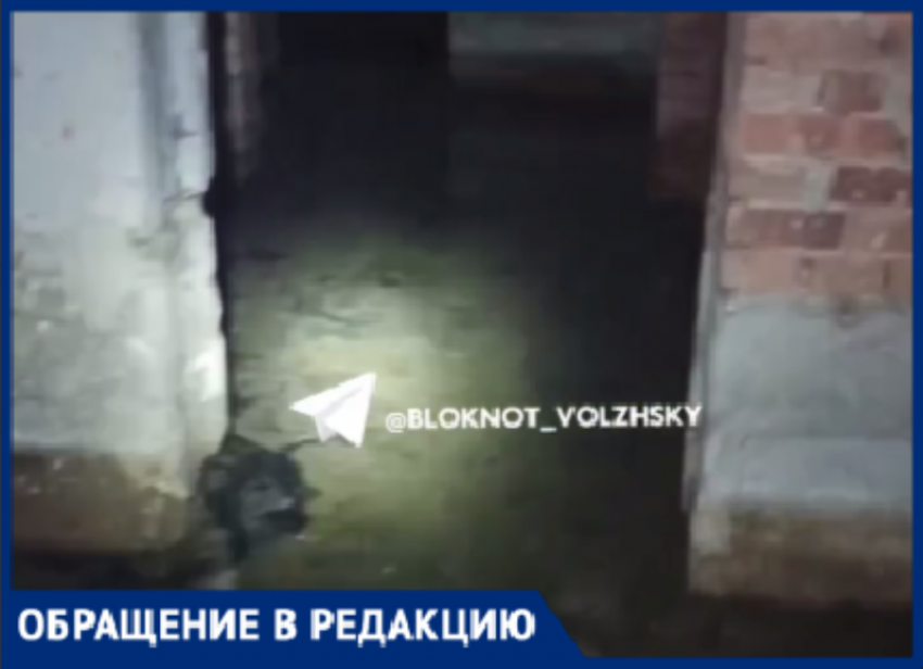 В Волжском озеро с фекалиями выросло внутри многоэтажки: УК оставило его как «достопримечательность»