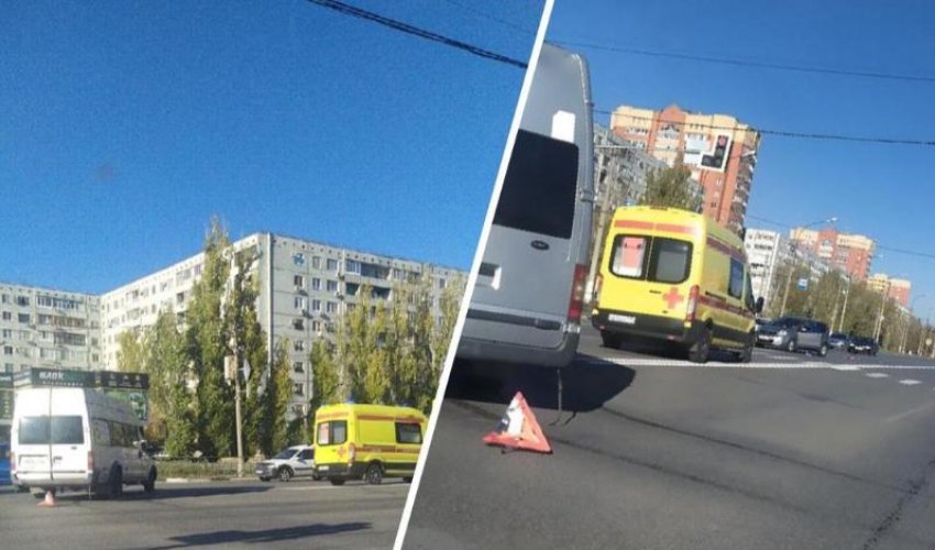 В Волжском маршрутка с пассажирами попала в аварию